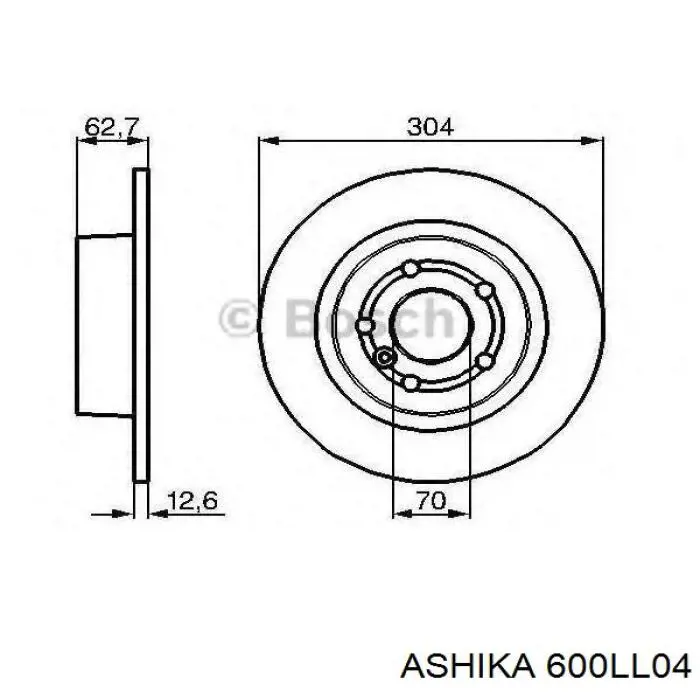 Купити 600LL04 Ashika Ротор гальмівний