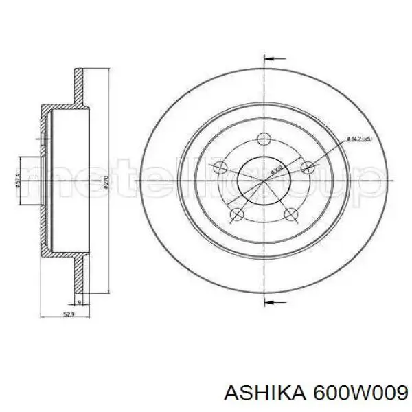 Гальмівні диски передні 600W009 Ashika