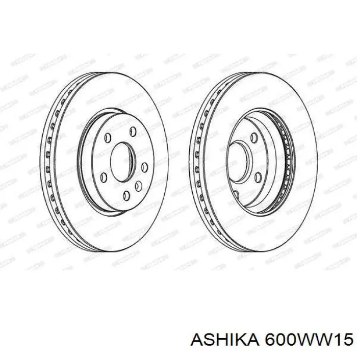 Диск переднього гальма Ashika 600WW15 ціна, від 48.59 USD