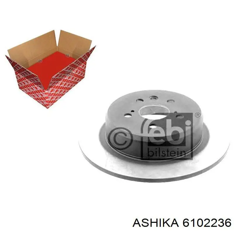 6102236 Ashika диск гальмівний задній