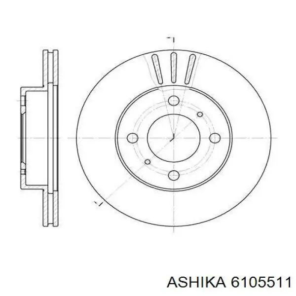 6105511 Ashika Дискові гальма