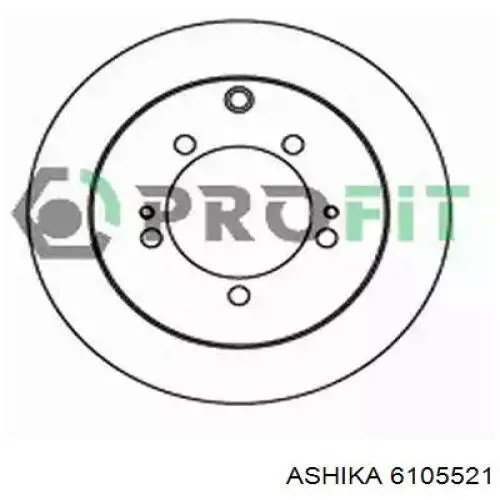 Диск гальмівний задній Ashika 6105521