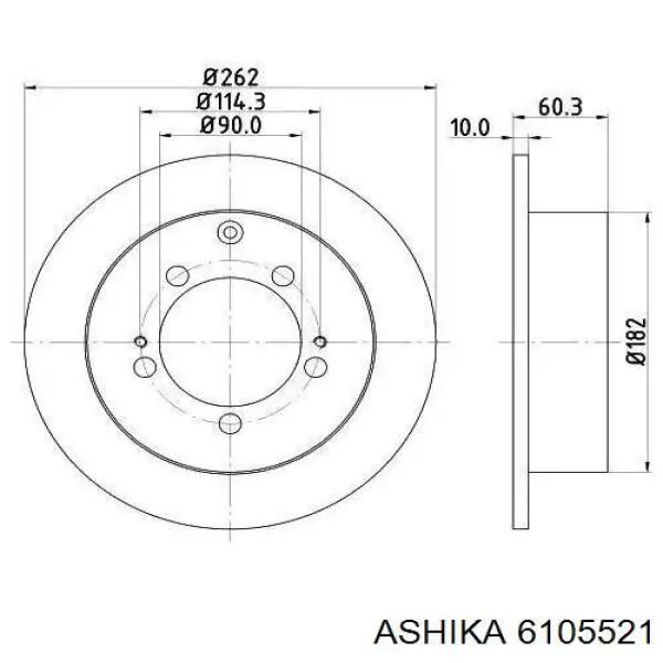 6105521 Ashika Дискові гальма