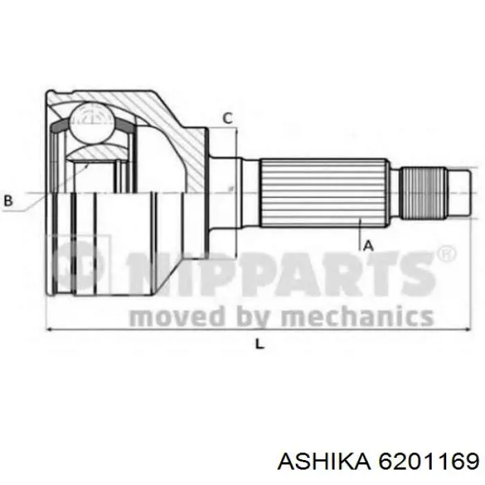 ШРУС зовнішній передній 6201169 Ashika