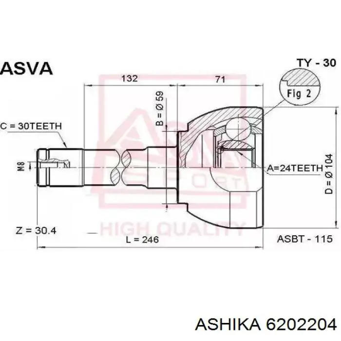 Граната колісна Ashika 6202204 ціна, від 25.48 USD