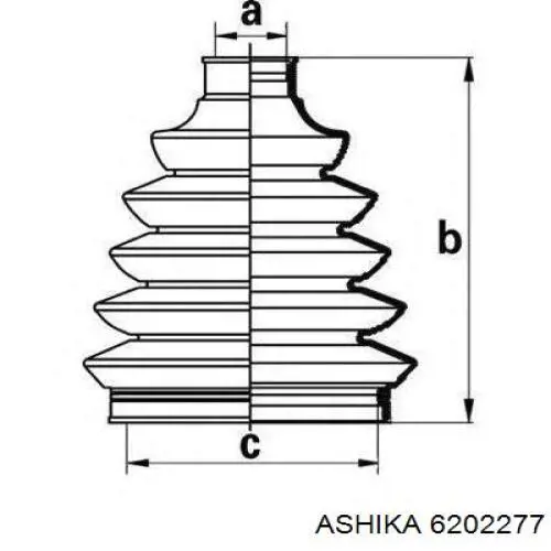 ШРУС зовнішній передній 6202277 Ashika