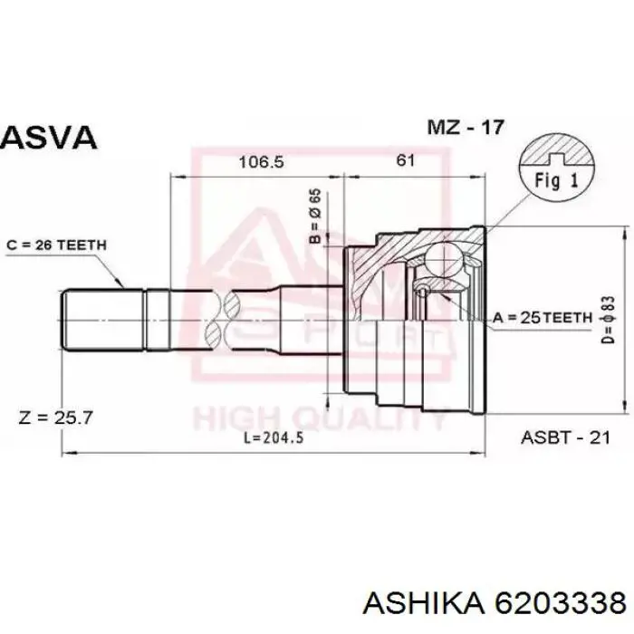 Граната колісна Ashika 6203338 ціна, від 36.61 USD