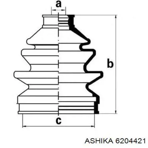 ШРУС зовнішній Ashika 6204421