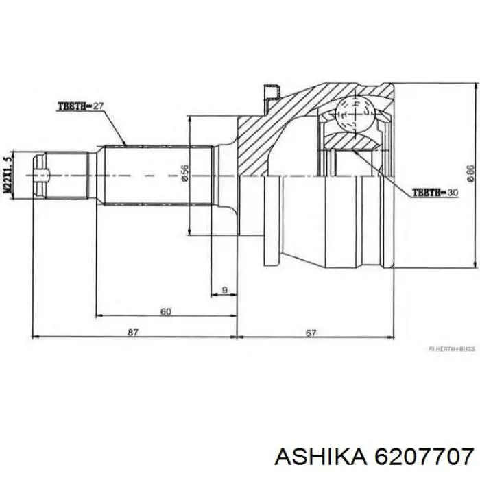 6207707 Ashika Граната зовнішня