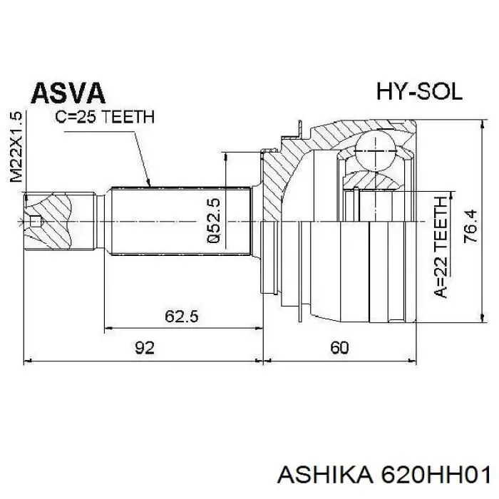 Граната колісна Ashika 620HH01 ціна, від 31.87 USD