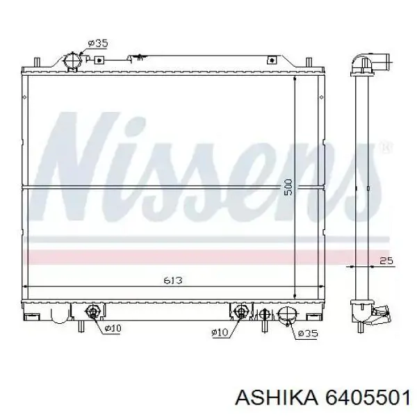 6405501 Ashika Покажчик температури охолоджуючої рідини