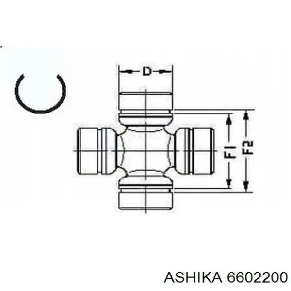 Хрестовина карданного валу Ashika 6602200 ціна, від 15.00 USD
