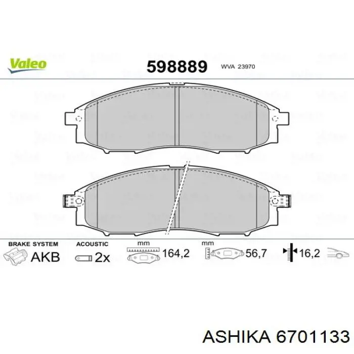 6701133 Ashika Циліндр гальмівний колісний/робітник, задній