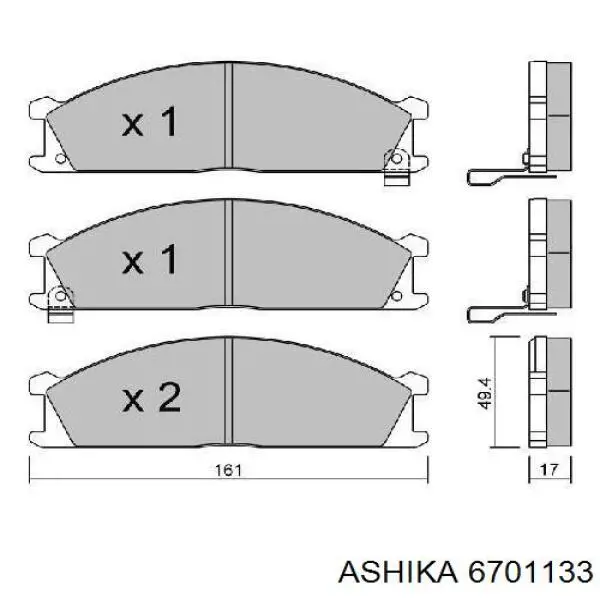 Циліндр гальмівний колісний/робочий, задній Ashika 6701133 ціна, від 22.63 USD
