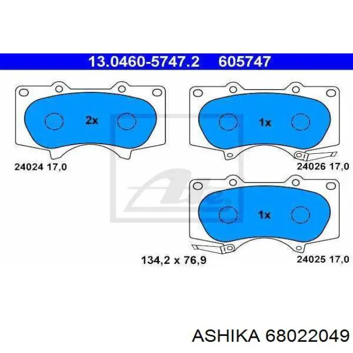 Циліндр головний гальма (Гідротормоз) Ashika 68022049 ціна, від 57.59 USD