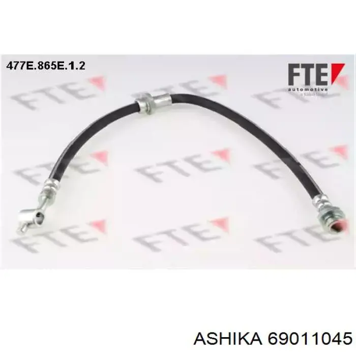 Шланг гальмівний передній, лівий Ashika 69011045 ціна, від 11.03 USD