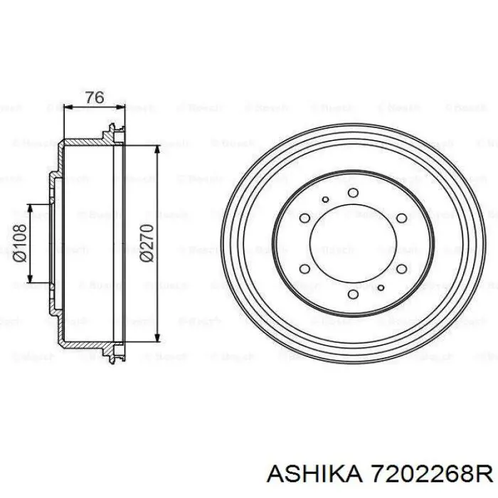 Важіль передньої підвіски нижній, правий 7202268R Ashika