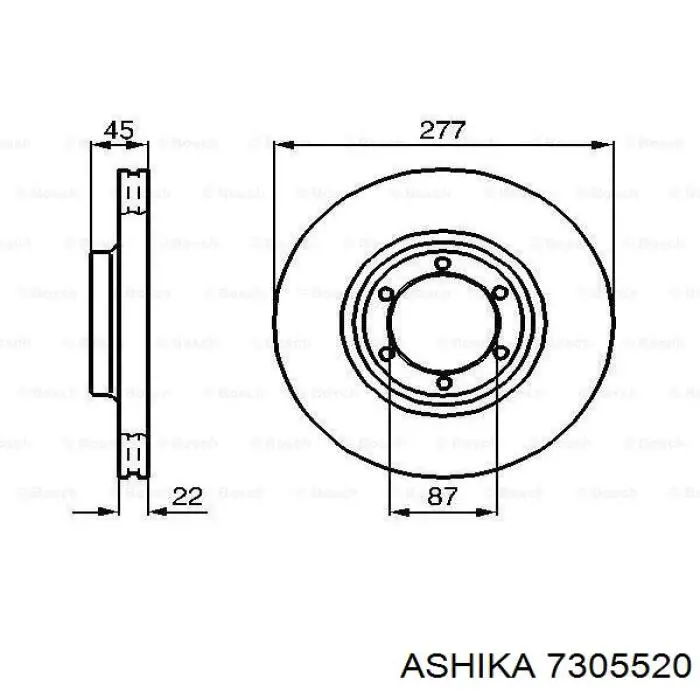 BJ520 Japan Parts Кульова опора, верхня