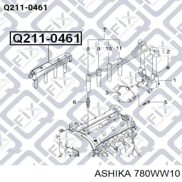 Купити 780WW10 Ashika Котушка запалювання