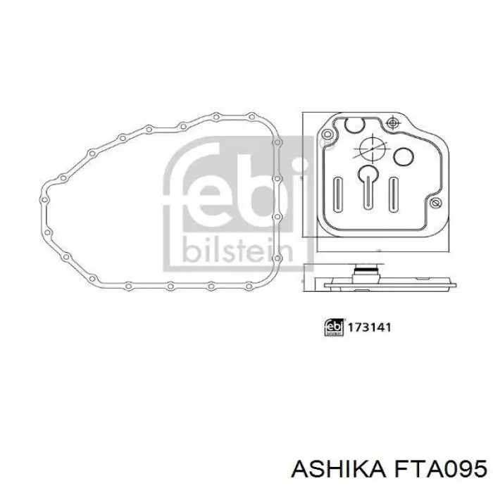 Купити FTA095 Ashika Масло і фільтр в коробку автомат 
