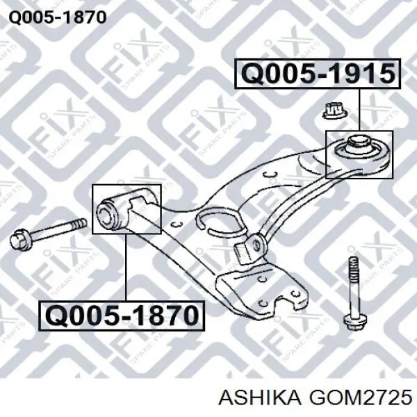 Сайлентблок нижнього важеля передньої підвіски Ashika GOM2725 ціна, від 5.44 USD
