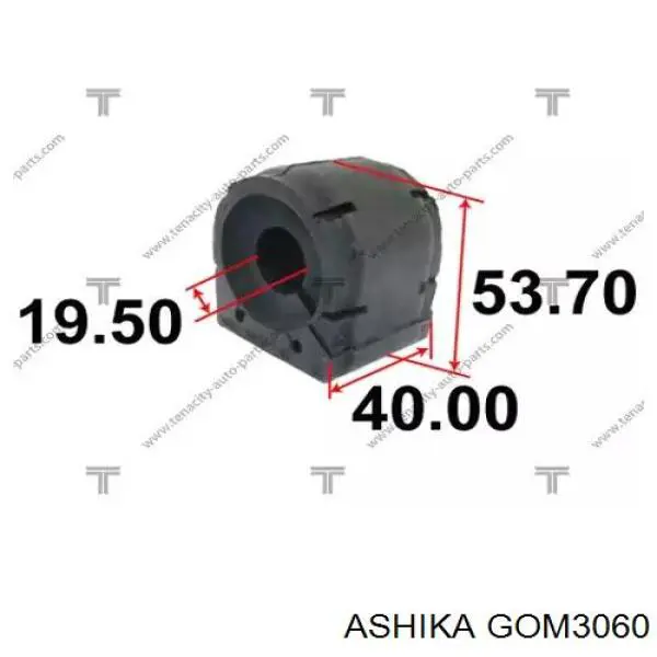 Втулка стабілізатора переднього GOM3060 Ashika