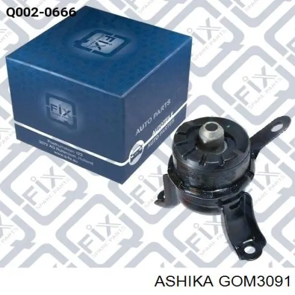 Подушка (опора) двигуна, права GOM3091 Ashika