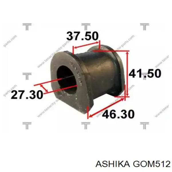 Сайлентблок ресори, задній GOM512 Ashika