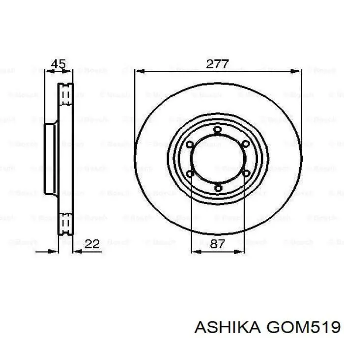 Купити GOM519 Ashika Подушка стабілізатора передня