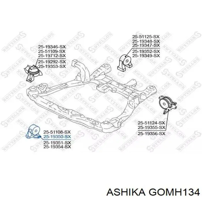 Подушка двигуна передня HYEM030 Kautek