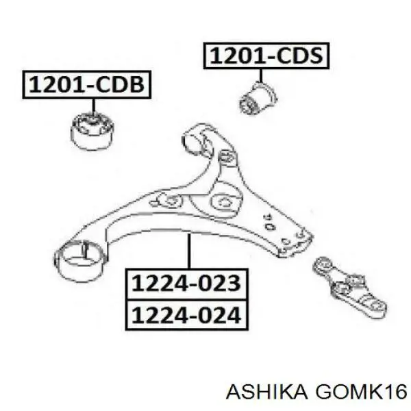 GOMK16 Ashika Сайлентблок переднього нижнього важеля