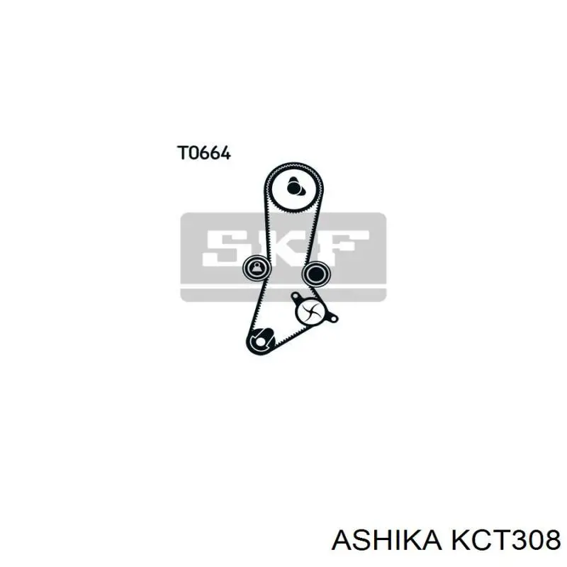 KCT308 Ashika комплект грм