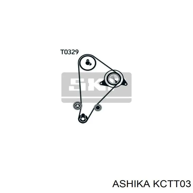 KCTT03 Ashika Ремінь ГРМ, комплект