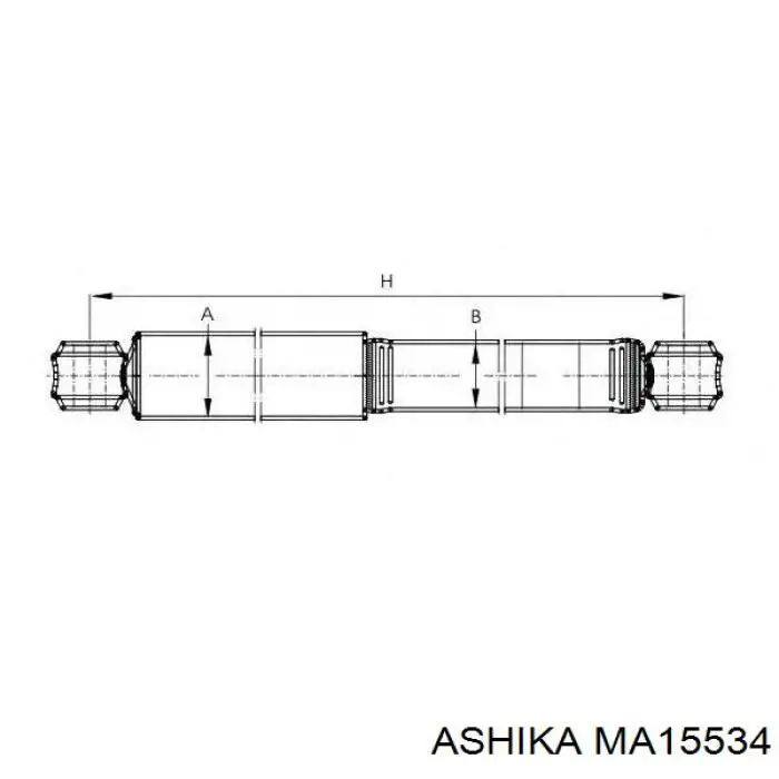 Амортизатор задній MA15534 Ashika