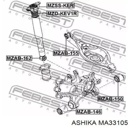 Задній амортизатор Ashika MA33105