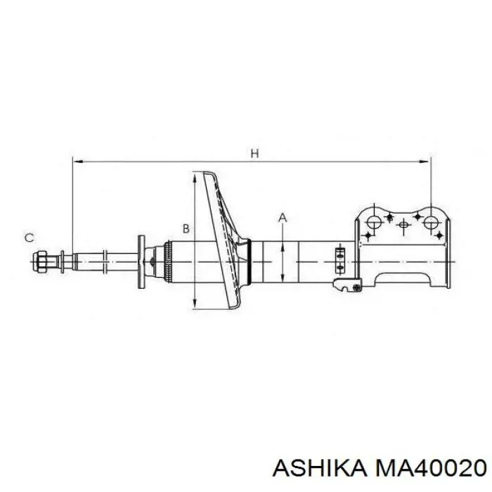 Купити MA40020 Ashika Амортизатора передній лівий