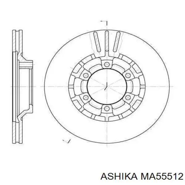 Купити MA55512 Ashika Стійка амортизатора задня
