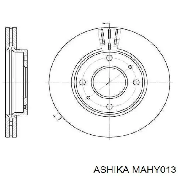 Амортизатор передньої підвіски, лівий Ashika MAHY013 ціна, від 47.33 USD