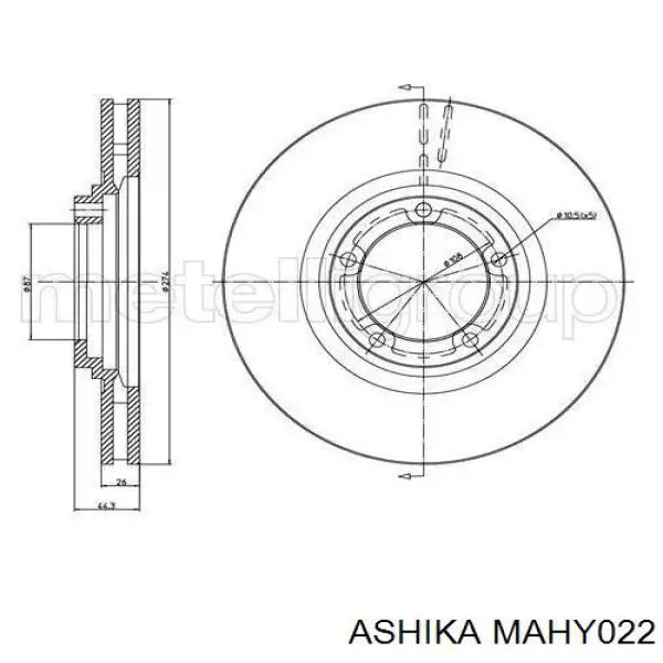Амортизатори передні Ashika MAHY022