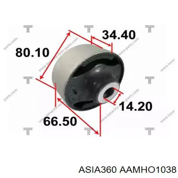 AAMHO1038 Asia360 сайлентблок переднього нижнього важеля