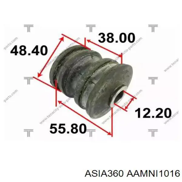 Сайлентблок заднього поздовжнього важеля, передній AAMNI1016 Asia360