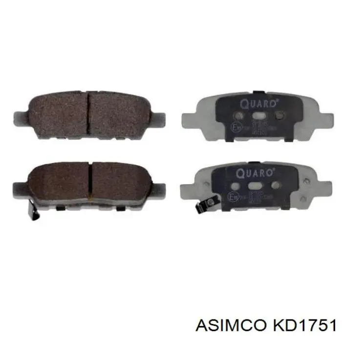 KD1751 Asimco Колодки гальмівні задні, дискові