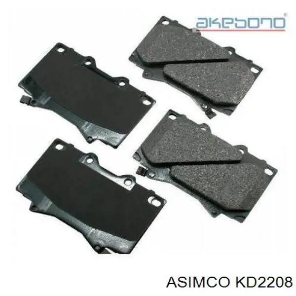 KD2208 Asimco Передні гальмівні колодки