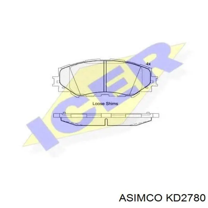 Тормозні колодки Asimco KD2780