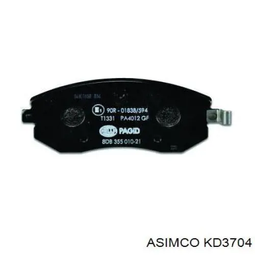 Передні тормозні колодки KD3704 Asimco