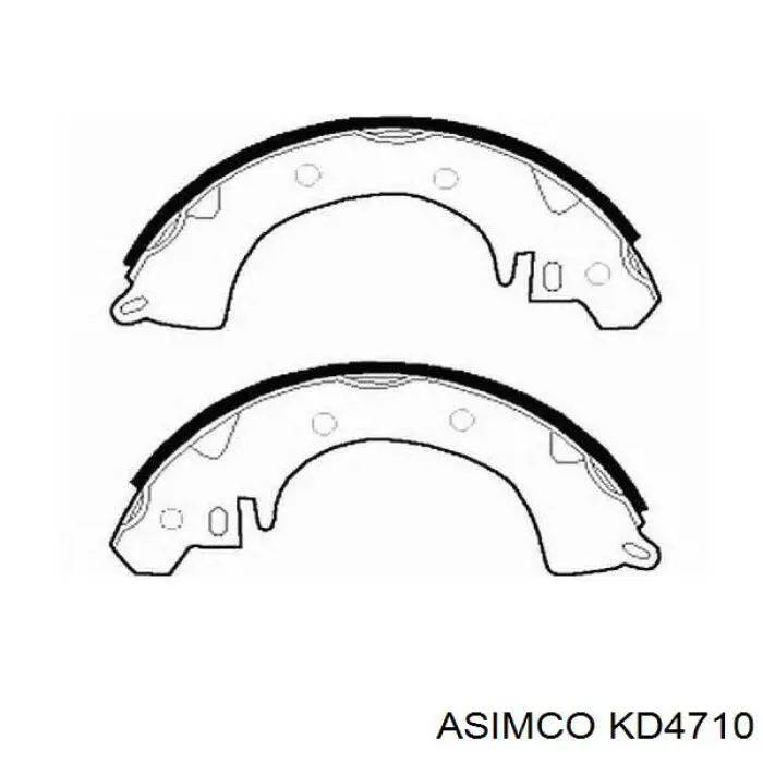 Задні гальмівні колодки Asimco KD4710 ціна, від 14.11 USD