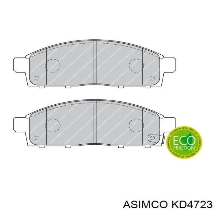 Купити KD4723 Asimco Колодки гальмівні передні, дискові