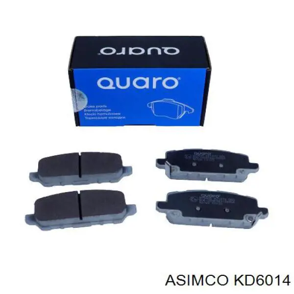 KD6014 Asimco Колодки гальмівні задні, дискові