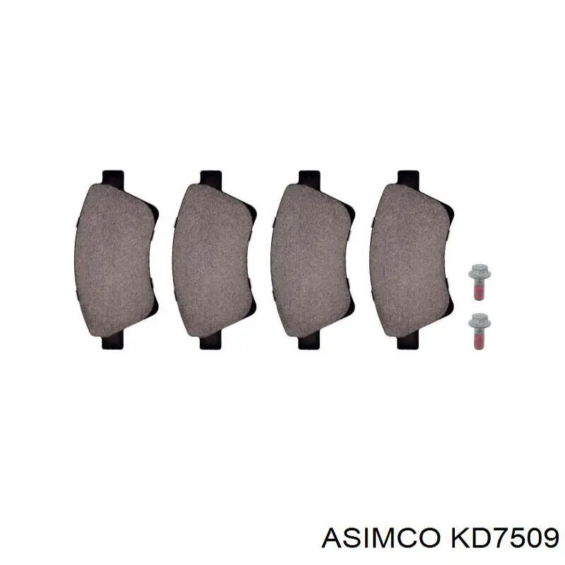Передні тормозні колодки KD7509 Asimco