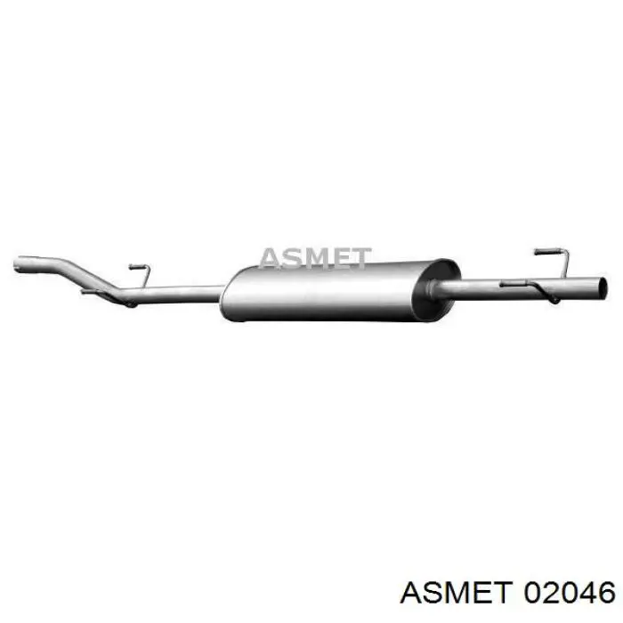 02046 Asmet Середній глушник